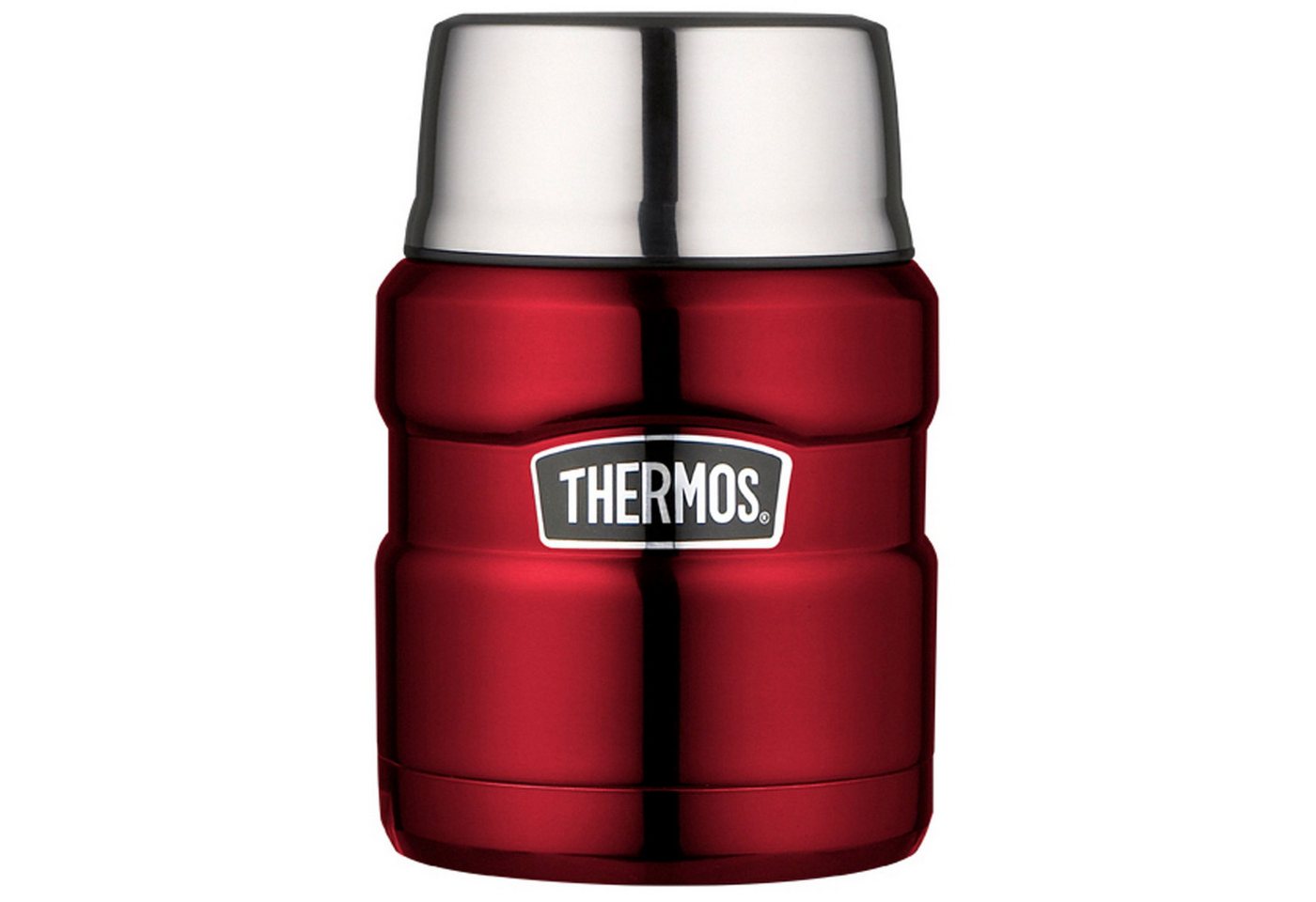 THERMOS Thermobehälter, Edelstahl, Essensbehälter 'King' rot, mit persönlicher Wunschgravur von THERMOS
