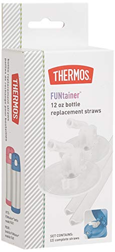 Thermos THRF401RS6 F401 Funtainer Foogo -Trinkhalm-Set, 2 Stück, EinheitsgröÃŸe, transparent von Thermos