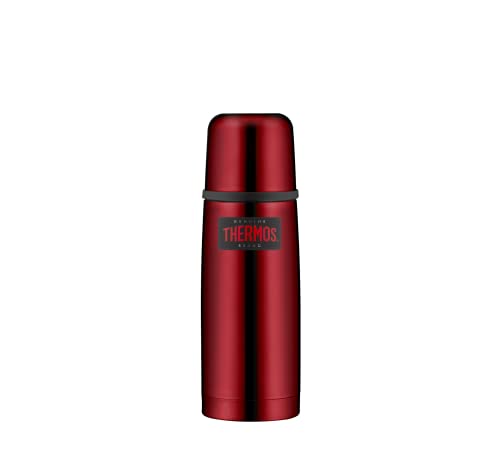 THERMOS LIGHT & COMPACT BEVERAGE BOTTLE 0,35l, cranberry red, Thermosflasche Edelstahl, Isolierflasche rot mit Trinkbecher, 12 h heiß / 24 h kalt, spülmaschinenfest, absolut dicht, BPA-frei von Thermos