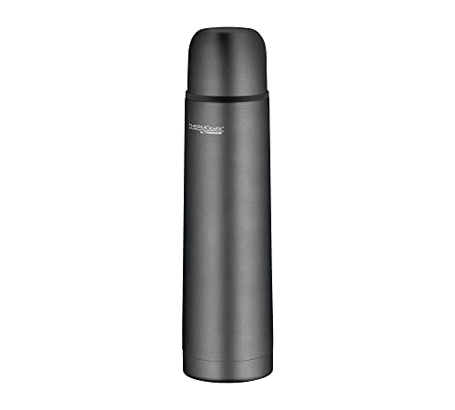 THERMOcafé by THERMOS Thermosflasche Edelstahl Everyday, Isolierflasche 4058.234.075 auslaufsicher, Thermoskanne mit Becher hält 12 Stunden heiß, 24 Stunden kalt, BPA-Free, 0,7 Liter, Cool Grey von THERMOcafé by THERMOS