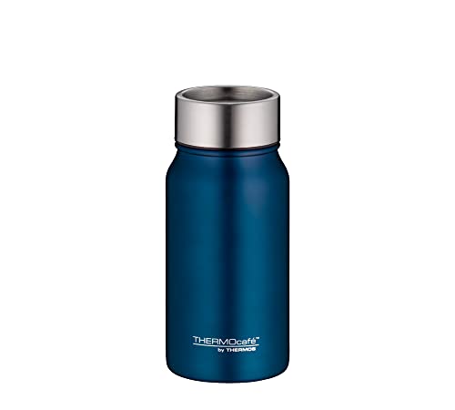 THERMOcafé by THERMOS TC DRINKING MUG saphire blue mat 0,35l, Thermobecher Edelstahl, Isolierbecher, Kaffeebecher to Go Thermo, auslaufsicher, 8h heiß & 16h kalt, spülmaschinenfest, BPA-frei von THERMOcafé by THERMOS