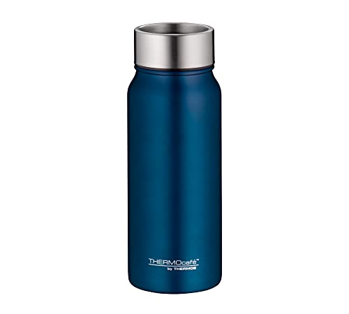 THERMOcafé by THERMOS TC DRINKING MUG saphire blue mat 0,50l, Thermobecher Edelstahl, Isolierbecher, Kaffeebecher to Go Thermo, auslaufsicher, 9h heiß & 18h kalt, spülmaschinenfest, BPA-frei von THERMOcafé by THERMOS