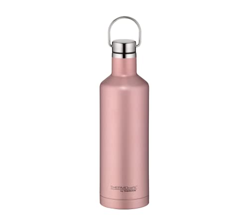 TC TRAVELER BOTTLE 0,50l, rose gold, Thermosflasche aus Edelstahl, 12 h heiß / 24 h kalt, absoludt dicht für Schule, Büro, direkt aus Edelstahl trinken, Wasserflasche mit Griff, Trinkflasche von ThermoCafé by THERMOS