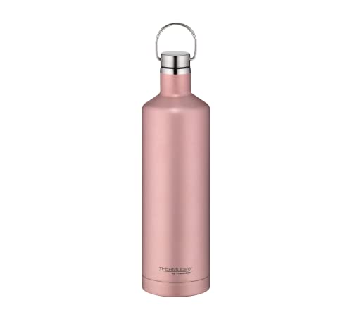 TC Edelstahl Trinkflasche Traveler Bottle rosa 750ml, Edelstahl Thermosflaschedicht bei Kohlensäure, 4070.284.075 Thermoskanne 12 Stunden heiss , 24 Stunden kalt, Wasserflasche BPA-Frei von ThermoCafé by THERMOS