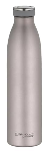 THERMOcafé by THERMOS TC BOTTLE rose mat 0,75l, Isolierflasche aus Edelstahl, kohlensäurefest, 12h heiß 24h kalt, Auslaufsicher, für Schule, Unterwegs & Büro von THERMOcafé by THERMOS