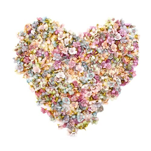 THETAG Künstliche Blumen, 100 Stücke Gänseblümchen Blütenköpfe Mini Kunstblumen Bunt Mini Seidenblumen, Kunstblumen Köpfe Deko für Hausgarten Hochzeit Feste Partei Haus DIY Basteln Scrapbooking von THETAG