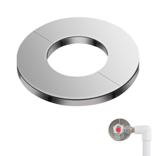Ofenrohr Rosette,THETAG Abdeckrosette Edelstahl Heizungsrohr rosette,Ofenrohr Rosette Rohrmanschette,Kaminaufsatz Ofenknie Rosette Kaminhaube Grundplatte (white, 80MM) von THETAG