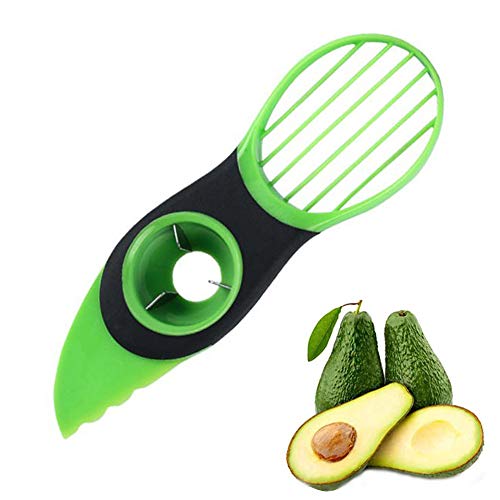 THETAG Avocadoschneider, Avocado Schneider 3 in 1 Grün Obst Schneider Küchenschneider Obstschäler für Fresh Avocado Saver in Haushalt Küche von THETAG