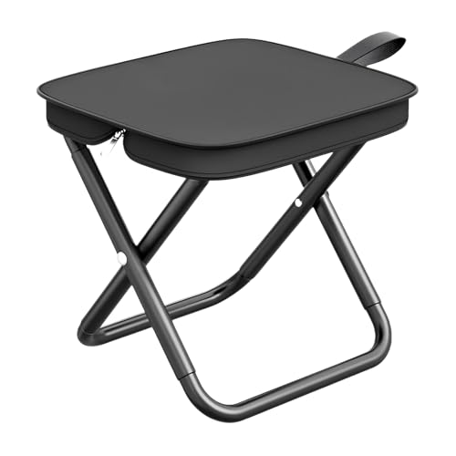 THETAG Klapphocker Faltbar, Ultraleichter Klappbarer Campinghocker Tragbarer Angelhocker Outdoor Falthocker Klein Ultraleicht Falthocker für Angeln Wandern Gartenarbeit und Strand von THETAG