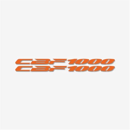 THHXJ Motorrad Kraftstoff Tank Rad Verkleidung Gepäck Helm Aufkleber Für Honda CBF1000 Reflektierende wasserdichte Dekorative(Reflective Orange) von THHXJ