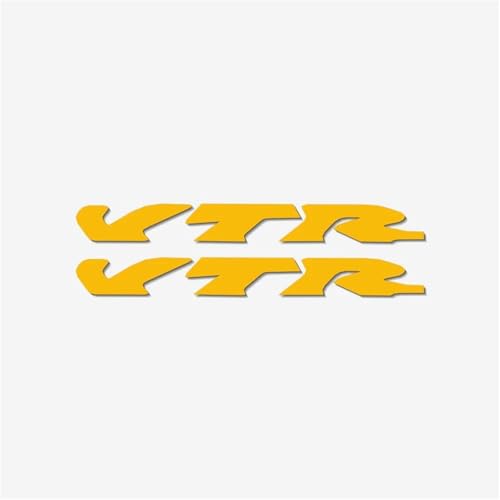 THHXJ Motorrad-Logo-Aufkleber Modifiziert Reflektierend Autoaufkleber Verkleidungsaufkleber Geeignete Dekorative Styling Für Honda VTR(Reflective Yellow) von THHXJ