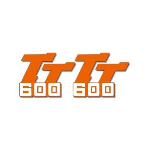 THHXJ Motorrad Modifizierte Autoaufkleber Dekorative Kühle Reflektierende wasserdichte Logo Aufkleber Zubehör Für Yamaha Tt600(Reflective Orange) von THHXJ