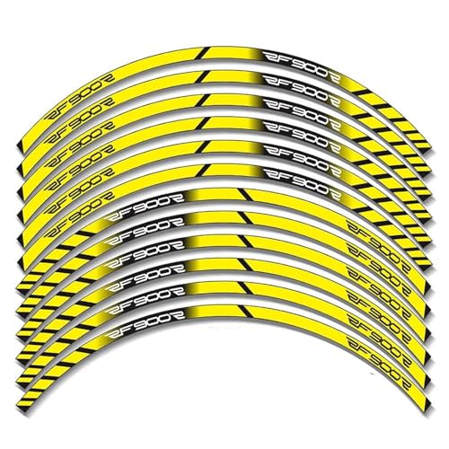 THHXJ Motorrad-Radaufkleber Für Suzuki RF900R Konturdekoration Reflektierende Nabenaufkleber Felgen-Wasserdichter Aufklebersatz(Yellow) von THHXJ