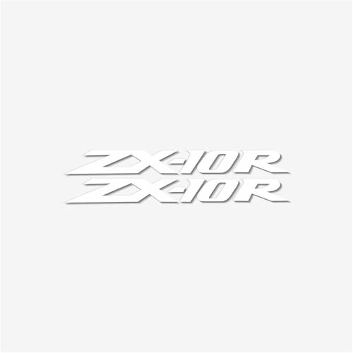 THHXJ Motorradzubehör Logo Kraftstofftank Verkleidung Autoaufkleber Reflektierende Aufkleber Abziehbilder Für Kawasaki ZX-10R(Reflective White) von THHXJ