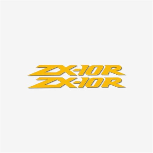 THHXJ Motorradzubehör Logo Kraftstofftank Verkleidung Autoaufkleber Reflektierende Aufkleber Abziehbilder Für Kawasaki ZX-10R(Reflective Yellow) von THHXJ