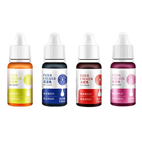 10 Flaschencreme Kuchen Lebensmittel Malvorlagen Zutaten Fondant Backkuchen Essbare Farbpigment Gebäck Dekorieren Werkzeuge Lebensmittelfarbe Für Süßigkeiten Dekorieren Schokoladen Back Pigment von THINCAN