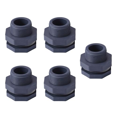 5pcs 3/4inch Plastikwassertanks Anschluss Soild Garten Spigot Adapter Bulkhead Garten Steckdose Wassertankfuge Gelenk von THINCAN