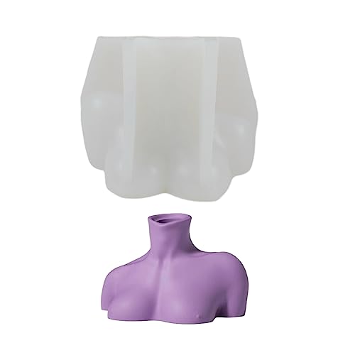 Halbkörper Menschlicher Körper Blumentopf Silikonform Epoxidharzgussform Schimmel Sukkulente Vase Zementformpflanzen Halterform von THINCAN