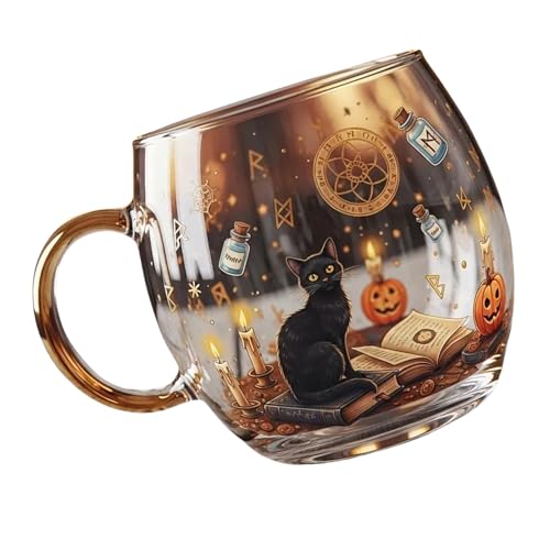 Halloween Themenbedingte Bemaltes Glasbecher Für Essfeiern Spülmaschine Safe 200 Ml Kapazität Bemaltes Glaswares Festival Halloween Kitchenwares von THINCAN