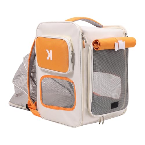 THINCAN Haustier Rucksack Katzenträger Tasche Weiche Kapazität Mit Fenster Atmungsaktiven Haustierträger Sightseeing Tasche Erweiterbar von THINCAN