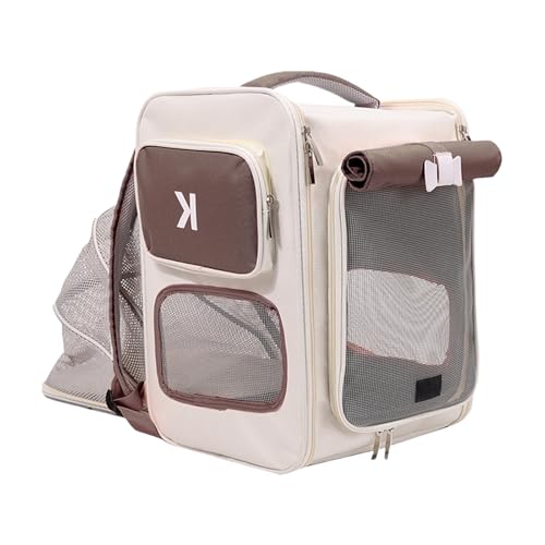 THINCAN Haustier Rucksack Katzenträger Tasche Weiche Kapazität Mit Fenster Atmungsaktiven Haustierträger Sightseeing Tasche Erweiterbar von THINCAN