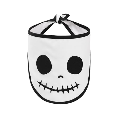 THINCAN Haustierkostüm Bandana Schädelmuster Halloween Dekoration Weich Verstellbare Polyester Bib Kerchief Für Hundekatzen Partys Halloween Haustierkostüm von THINCAN