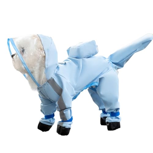 THINCAN Hunde Regenmäntel Kapuze Slicker Große Ponchos Für Kleine Bis Große Hunde Und Welpen Welpe Regen Ponchos Regenbekleidung Regenausrüstung Mit Schwanzöffnung von THINCAN