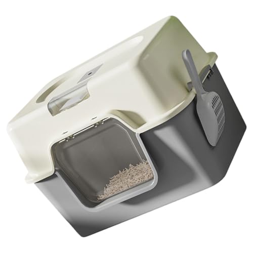 THINCAN Katzenstreukasten Kunststoff Hohe Seitenhöhe Glatte Oberflächen Abnehmbare Pfannen Sicher Und Harte Hohe Kanten Spritzer Abnehmbar Abnehmbar Bedeckte Katzentoilette THINCAN Katzenstreukasten Kunststoff Hohe Seitenhöhe Glatte Oberflächen Abnehmbare Pfannen Sicher Und Harte Hohe Kanten Spritzer Abnehmbar Abnehmbar Bedeckte Katzentoilette von THINCAN