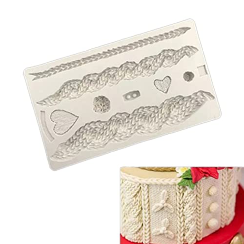 Keksschneider Fondant Kuchenform Food Grade Silicon Weihnachtskeksschneider Formen Gestrickt Texturform Umwelt von THINCAN