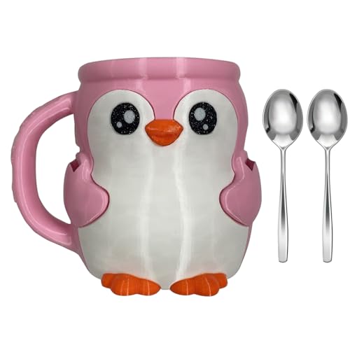 THINCAN Multifunktionelle Pinguine Formeis Eispintshalter Mit Geheimen Lagerschubladen Frostschutzmittel Und Doppellöffel Süße Penguine Eiscreme Tassenhülle THINCAN Multifunktionelle Pinguine Formeis Eispintshalter Mit Geheimen Lagerschubladen Frostschutzmittel Und Doppellöffel Süße Penguine Eiscreme Tassenhülle von THINCAN
