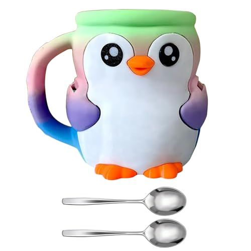 THINCAN Multifunktionelle Pinguine Formeis Eispintshalter Mit Geheimen Lagerschubladen Frostschutzmittel Und Doppellöffel Süße Penguine Eiscreme Tassenhülle THINCAN Multifunktionelle Pinguine Formeis Eispintshalter Mit Geheimen Lagerschubladen Frostschutzmittel Und Doppellöffel Süße Penguine Eiscreme Tassenhülle von THINCAN