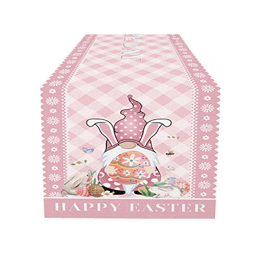 Osternom Gedruckter Tischläufer Baumwollwäsche Tischdecke Cover Home Party Tischläufer Und Placemats Set Rot von THINCAN