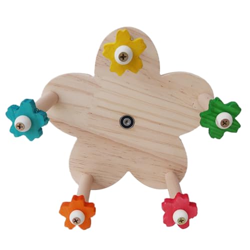 Papageien Grübchen Käfig Spielzeug Farbenfrohe Blumenform Papageien Shots Rotierende Vogel Süßer Rotierender Stand Vogelklettern Spielzeug von THINCAN