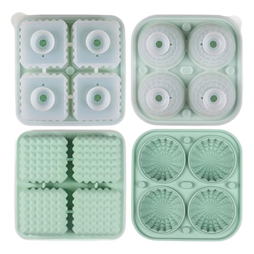 Quadratische Und Runde Silikon Eiswürfel Tabletts Set Whiskeys Ball Maker Flexible Gefrierformen Für Getränke Unterhaltung Flexibler Silikonwürfel Hersteller Mit Einfachen Veröffentlichungen von THINCAN