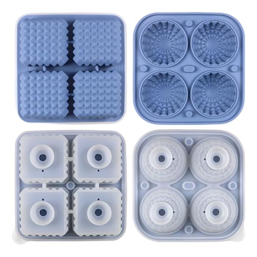 Quadratische Und Runde Silikon Eiswürfel Tabletts Set Whiskeys Ball Maker Flexible Gefrierformen Für Getränke Unterhaltung Flexibler Silikonwürfel Hersteller Mit Einfachen Veröffentlichungen von THINCAN