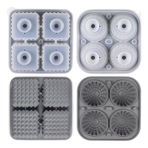 Quadratische Und Runde Silikon Eiswürfel Tabletts Set Whiskeys Ball Maker Flexible Gefrierformen Für Getränke Unterhaltung Flexibler Silikonwürfel Hersteller Mit Einfachen Veröffentlichungen von THINCAN