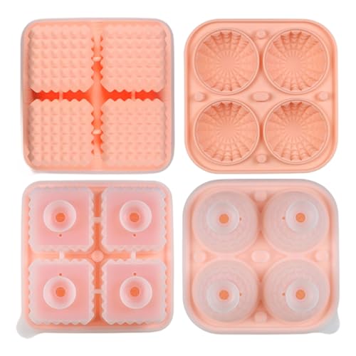 Quadratische Und Runde Silikon Eiswürfel Tabletts Set Whiskeys Ball Maker Flexible Gefrierformen Für Getränke Unterhaltung Flexibler Silikonwürfel Hersteller Mit Einfachen Veröffentlichungen von THINCAN