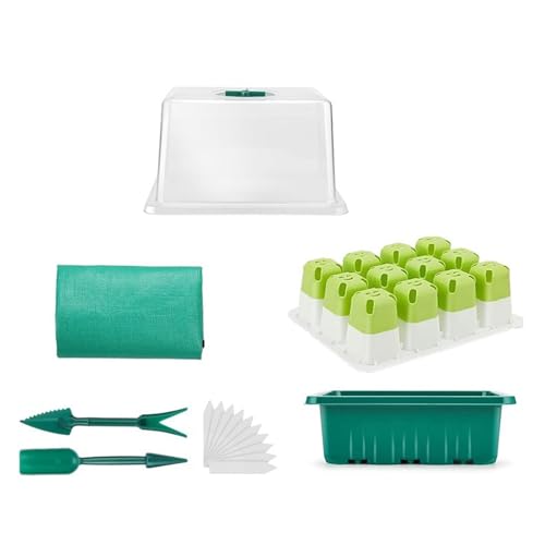 Sämlingsschale Miniatur Treibhaus Blumenstarter Kits Für Innen Und Außenpflanzungskasten Mit Klarem Deckelblumen Keimlingskasten von THINCAN
