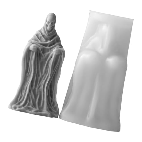 Schädelförmige Wiederverwendbare Silikonform Halloweens Food Grade Materials Crafting Tool Für Detaillierte Kerzenseife Kreation Handgefertigte Kerzenversorgungen von THINCAN