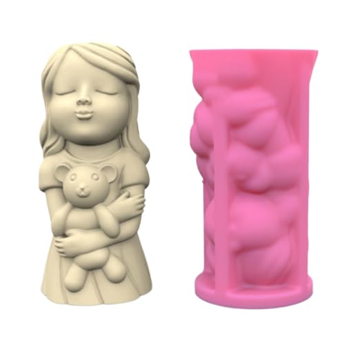 Silikonblütenpot Formbetonformen Bärenmädchen Form Vase Form Crafting Werkzeug Für Vase Bleistifthalter Geeignet von THINCAN