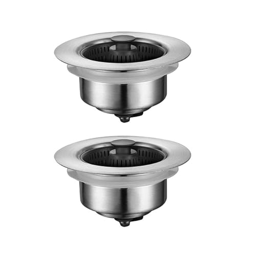Sink Drain Sieb Körbe Edelstahl Abflussstopp Pushtyp Sprungkerne Abflussfilter Anti Clogging Spüle Stopper von THINCAN