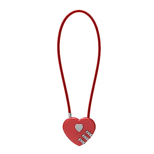 Solid Wishes Heart Form Vorhängeschloss Für Liebhaber Hochzeit Vorhängeschloss Drahtseile Schloss Jubiläum Valentinstag Geschenkkennwörter von THINCAN