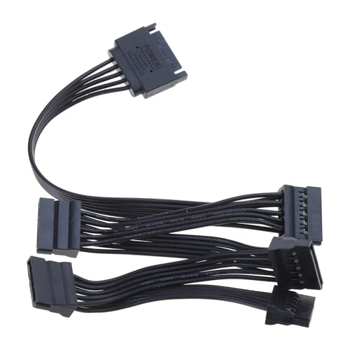 THINCAN 1 Männliche Bis 5 Weibliche 15 Polige Kraftverlängerungskabel Splitter Stromkabel Für Optische Antrieb/Festplatte/SSD von THINCAN