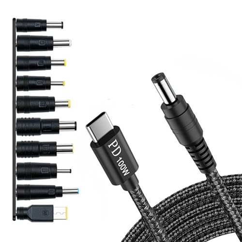 THINCAN 10 Tipps USB C Bis DC5521 5.5x2 1 Mm Stromladekabel 200 Cm Für Kameras Und Hörausrüstung Stromversorgung von THINCAN