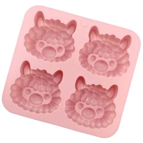 THINCAN 4 Hohlraum Lamas Silikon Kuchenform Zum Backen Von Cupcakes Muffins Nicht Stick Einfach Reinigung Eiswürfel Tablett Küchenwerkzeug Spülmaschine Kuchenpfanne Nicht Stick von THINCAN