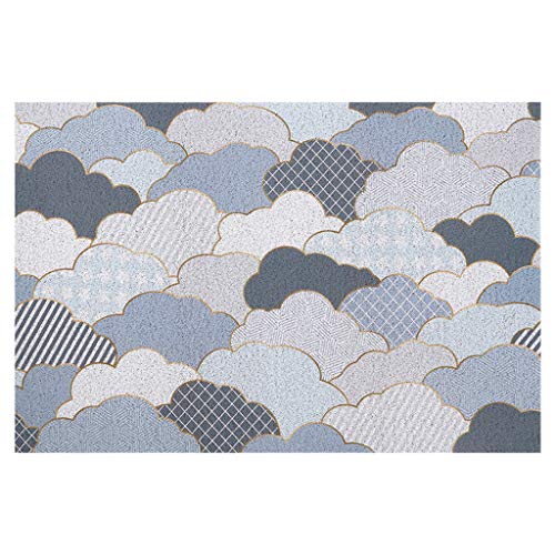 THINCAN 60x90 cm Nordic Eingangstür Matte Draht Spulen Anti Rutsch Boden Teppich Cuttable Wolkenmuster Absorptes Badezimmer Küchenteppichtüren Innennonschliff von THINCAN