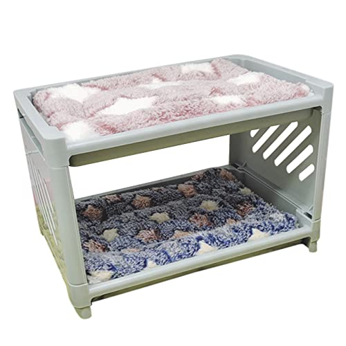 THINCAN Atmungsaktives Hamster Eichhörnchen Ecke Etagenbett Lebensraum Für Zucker Segelflugzeug Mehrfarbdesign Hamster Frettchen Accessoire Kleintier Lebensraum Plastik von THINCAN