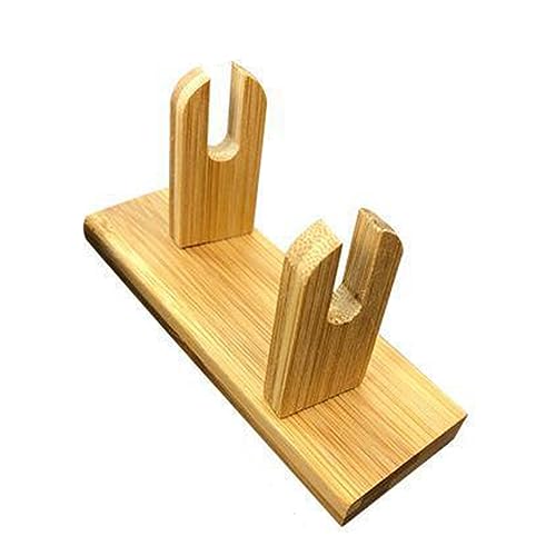 THINCAN Eleganter Chinesischer Bambus Fan Stand Halterung Rack Stand Für StablessSylish Desktop Dekoration Home Office Decor Retrostyle Round Lüfterhalter Smoothedge Stable Bambus Rahmen Basis von THINCAN
