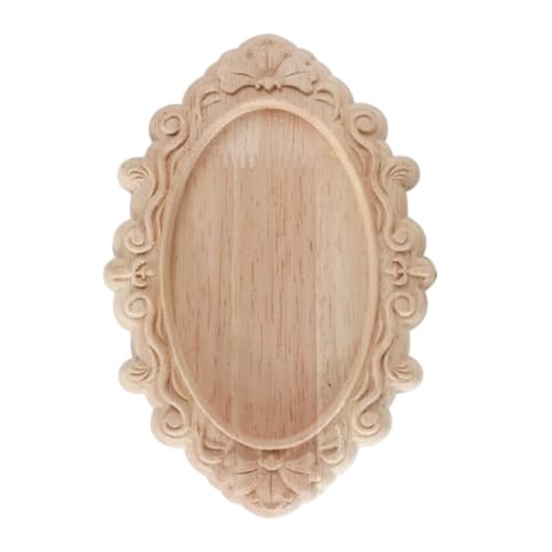 THINCAN Handgefertigtes Runde Holzglasrahmen Und Tablett Vielseitiges Heimdekor Für Schmuckschlüssel Tabletop Display Freundlich Runde Holzbilderrahmen Tablett von THINCAN