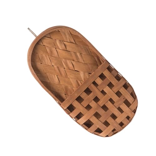 THINCAN Hanging Handwebkorb Dekorative Künstliche Pflanzenblütenhalter Für Innen Und Außen Und Außenfoto Requisiten Balkon Holzkorb von THINCAN